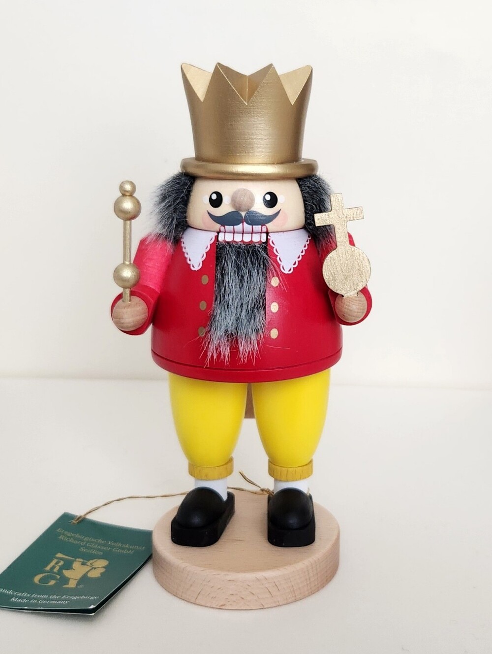 Richard Glasser Nutcracker King Christmas Doll - Made in Germany - New w/Tag